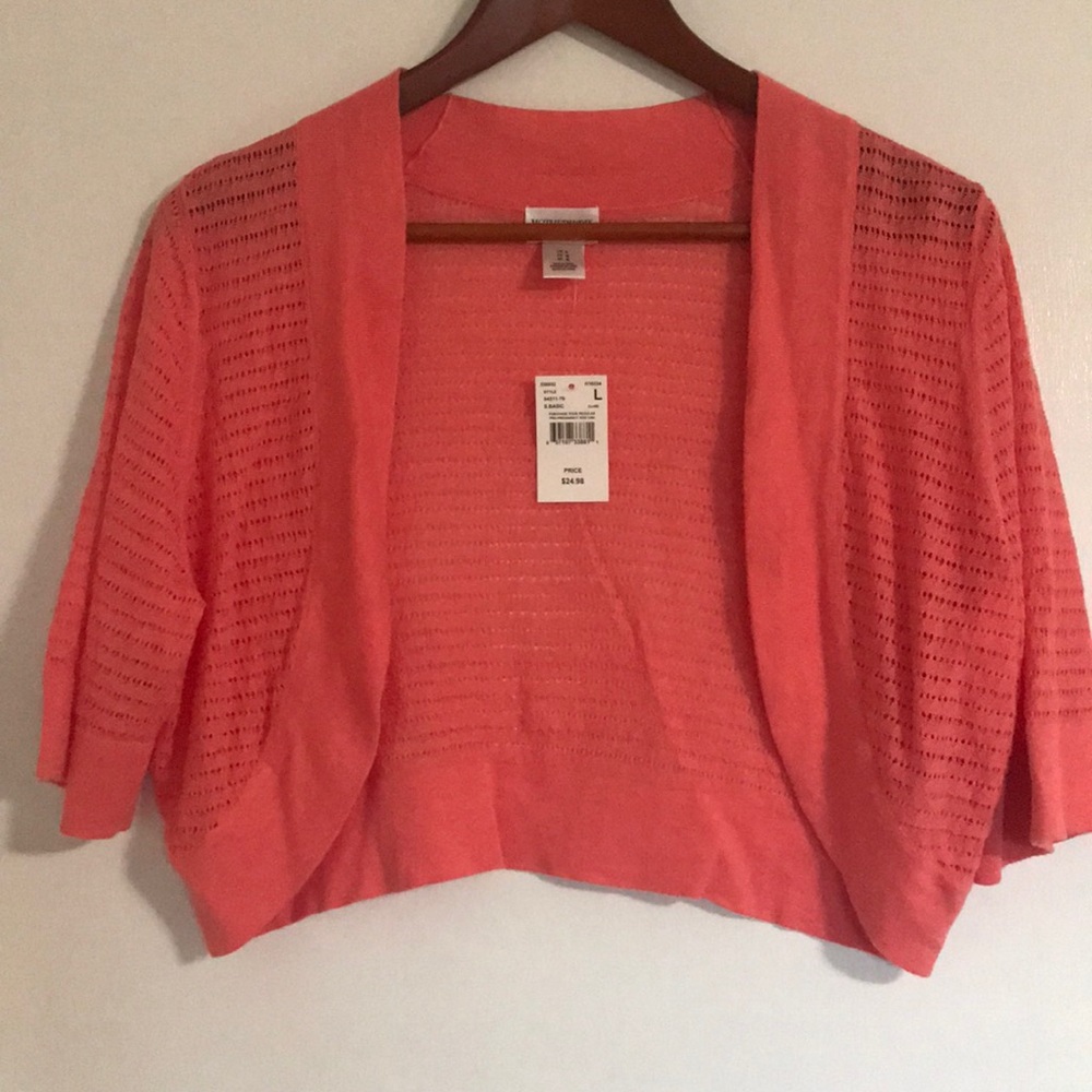 NWT Coral elbow sleeve cardigan